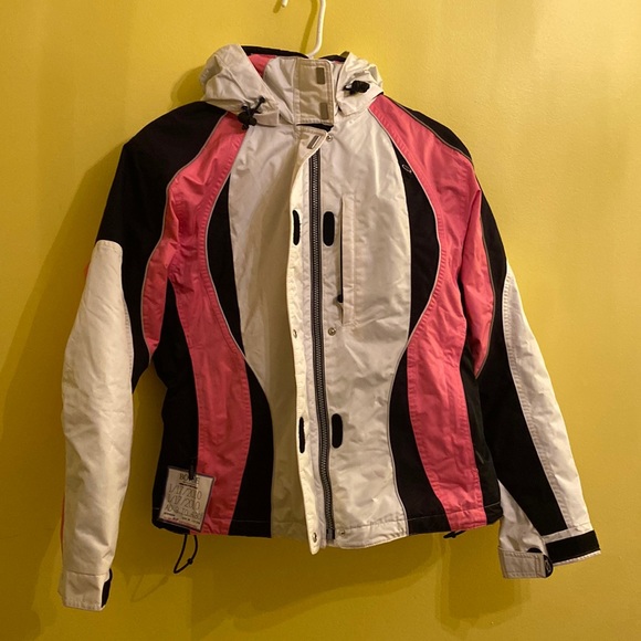 Obermeyer Ridgeline Ladies Ski Jacket In Pink Black white Size 8 - Picture 1 of 8